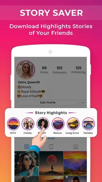 برنامه story saver برای دانلود استوری